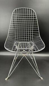 Vintage Mid Century Modern Eames Style Wire Chair Rusting See Description