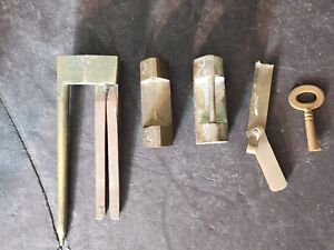 Antique Vintage Chinese Brass Locks With Keys
