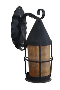 Vintage Gothic Scrolled Iron Wall Hanging Storybook Lantern Sconce Light 12 