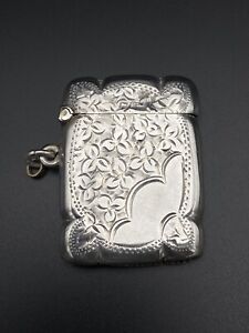 Antique Sterling Silver Vesta Case Match Safe 1912