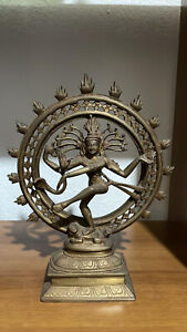 Antique Bronze Dancing Shiva Nataraja Statue 