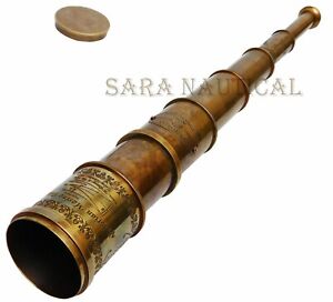 Maritime Telescope Antique Brass Pirate Marine Spyglass Vintage Scope Handmade