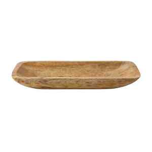 Hand Carved Wooden Dough Bowl Primitive Wood Trencher Tray Rustic Home Decor 12 