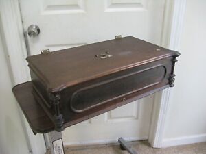 Antique 1866 Wheeler Wilson 3 Treadle Sewing Machine Hinged Cabinet Lid Only