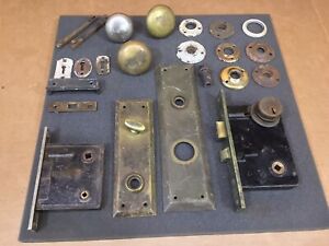 Vintage Mortise Iron Door Lock Back Plate Parts Hardware Skillman Russwin 