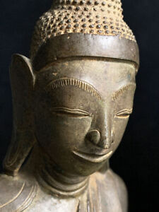 Burma Myanmar Se Asia Detailed Bronze Buddha Late Shan Early Mandalay 18 19th C
