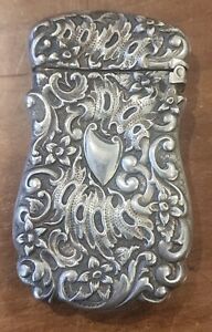 Antique Sterling Silver Victorian Match Case Vesta Case See Pics 