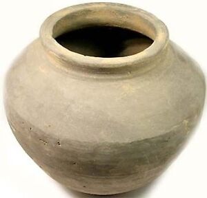 200bc Superb Ancient China Han Dynasty Earthenware Clay Large Jar Vase Showpiece