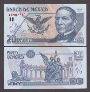 Mexico P 106d 20 Pesos 23 4 1999 Unc We Combine 2403