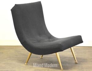 Adrian Pearsall Style Mid Century Modern Scoop Lounge Chair