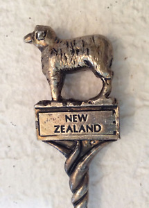 Rare 3d Sheep Ram New Zealand Pewter 4 4 Souvenir Collectible Spoon