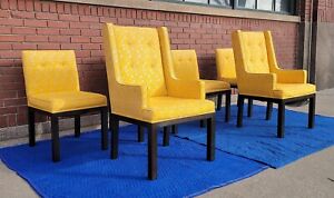 6x Widdicomb Parson Style Dining Chairs Dunbar Probber Era 1950s 60s