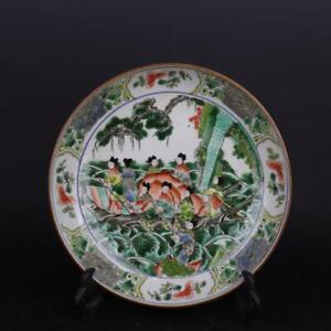 8 9 Collect Chinese Multicolour Porcelain Gild Ancient Figure Stories Plate