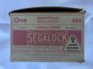 Vintage New Old Stock Segal No 466 Lock Bronze Rim Latch Door Lock