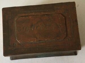 Antique Solid Copper Cigarette Case Box Engraved 4 1 2 By 3 By 2 1 4 