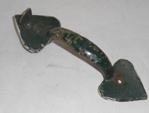 Antique Cast Iron Door Handle With Thumb Latch Spade Ends 10 Inch Long Large