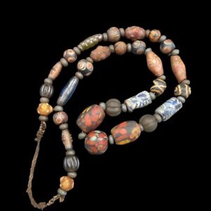 Amazing Ancient Roman Mosaic Glass Rare Lot Beads Necklace