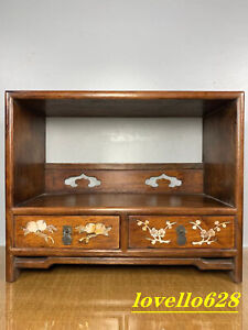 Exquisite Rosewood Bogu Shelf Rosewood Shell Inlaid Tea Cabinet