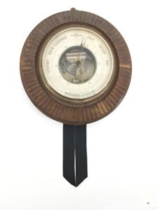 Antique Word Works Barometer Weather Wood Framed Germany