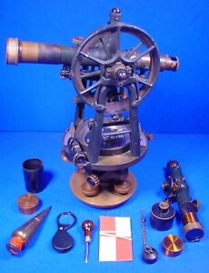 1928 Berger Mining Surveying Transit W Side Scope And Counterweight