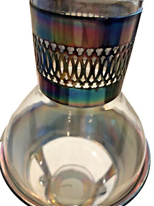 Vintage Glass Coffee Urn Fb Rogers Silver Company Tea Light Candle Warmer Mcm