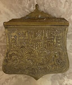 Antique Ottoman Turkish Middle Eastern Brass Palaska Gun Powder Belt Box