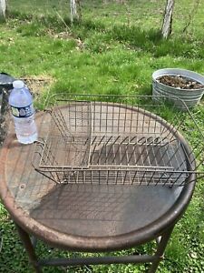Vintage Metal Wire Dish Drainer Drying Rack Farmhouse Primitive French Decor