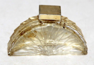 Vintage Cut Glass D Shape English Perfume Spray Bottle 12094