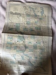 Antique Dakotas Atlas Watsons Dakota 1885 Map