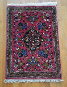2 X 3 Excellent Wool Silk Tabrizz Hand Knotted Lovely Floral Oriental Rug