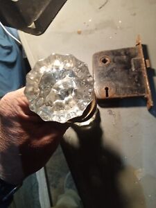 Victorian Or Edwardian Antique Glass Crystal Door Knobs