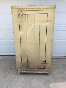 Antique Primitive Painted Jelly Cabinet Cupboard Pantry Country Kitchen
