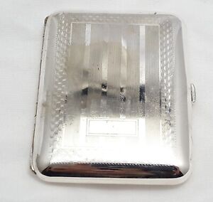Vintage Silver Plate Eam Usa Made Cigarette Card Holder Box No Monogram