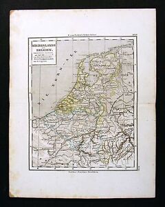 1865 Sydow Map Holland Amsterdam Antwerp Zeeland Brabant Brussels Luxemburg
