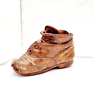 Antique 130 Years Old Baby Boy Leather Shoe From Sweden