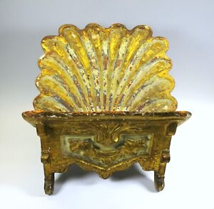 18th Or Early 19th Century Italian Gilded Wood Bible Book Or Music Stand Shell