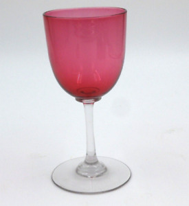 Antique Cranberry Red Glass Wine Glass
