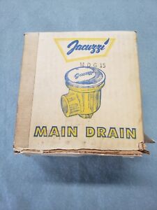 Antique Vintage Nos Tub Shower Brass Main Drain Plumbing With Box Jacuzzi 3558