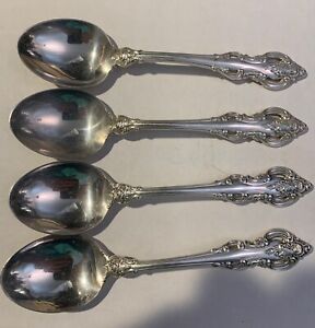 Four El Grandee By Towle Sterling Silver Soup Spoons 6 5 8 250 G Not Scrap
