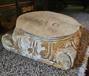 Architectural Carved Wood Column Capital 11 X 10 3 4 