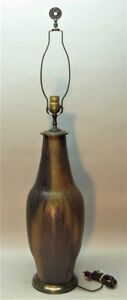 Original Signed Marcello Fantoni Mid Century Modern Italian Pottery Lamp C 1960
