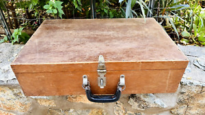 Vintage Homemade Depression Era Old Wooden Suitcase Travel Trunk 24 X 16 