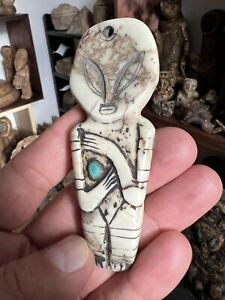 Ojuelos De Jalisco Alien Carved Stone Authentic Aztlan Artifact
