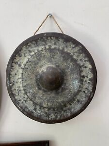 Early 20c Antique Vietnam Bronze Gong Gia Rai Ethnic People In Highlands