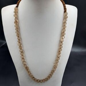 Ancient Himalayan Crystal Quartz Melon Carved Beads Necklace