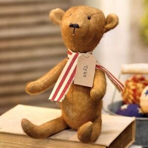 New Primitive Teddy Bear 8 Tan Tyke Rustic Country Vintage Style Aged Look