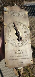 Antique Vintage Chatillon S Brass Milk Scale Polished Grocery Barn Kitchen Farm