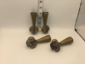 Antique Cast Iron Claw And Glass Ball Table Leg Piano Stool Feet Set Of 4