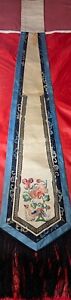 Antique 19th 20th C Qi Ing Dynasty Chinese Embroidered Silk Tassel Embroidery 