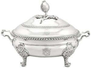 Antique George Ii Sterling Silver Soup Tureen Lewis Herne Francis Butty 1758